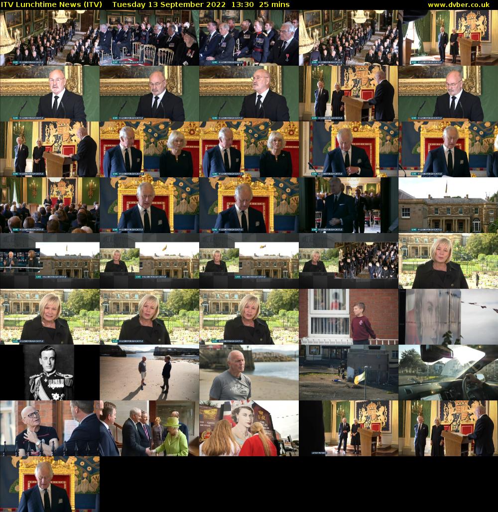 ITV Lunchtime News (ITV) Tuesday 13 September 2022 13:30 - 13:55