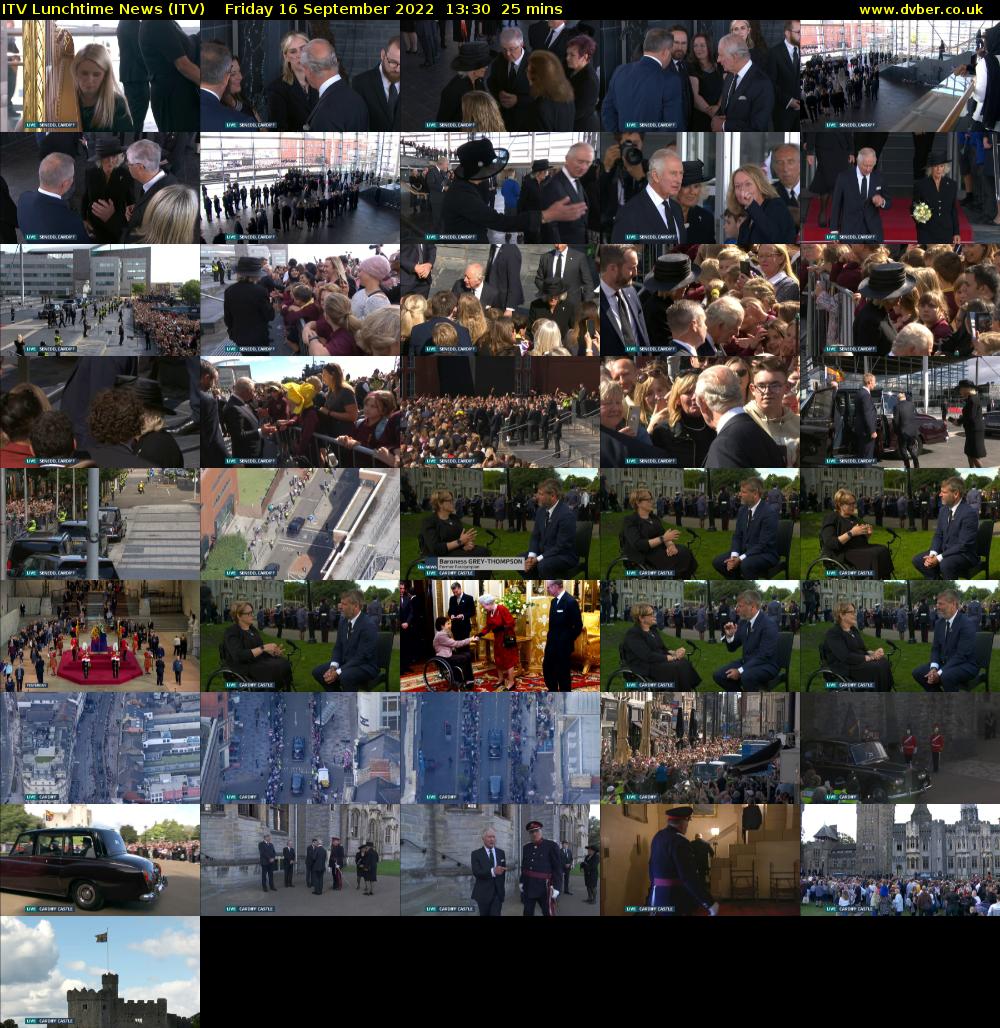 ITV Lunchtime News (ITV) Friday 16 September 2022 13:30 - 13:55
