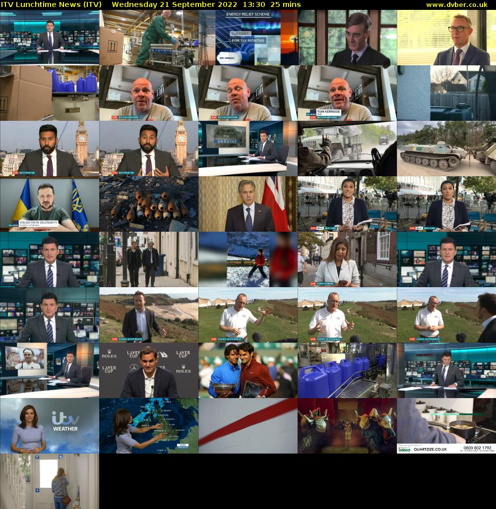 ITV Lunchtime News (ITV) Wednesday 21 September 2022 13:30 - 13:55