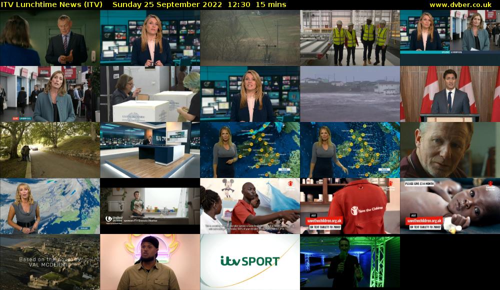 ITV Lunchtime News (ITV) Sunday 25 September 2022 12:30 - 12:45