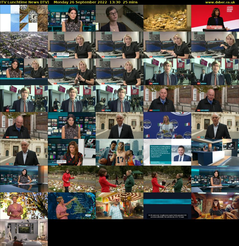 ITV Lunchtime News (ITV) Monday 26 September 2022 13:30 - 13:55