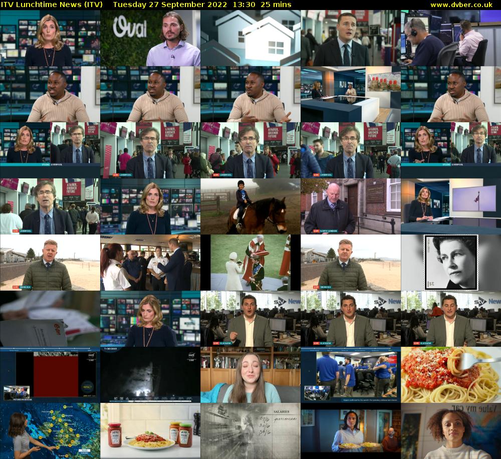 ITV Lunchtime News (ITV) Tuesday 27 September 2022 13:30 - 13:55