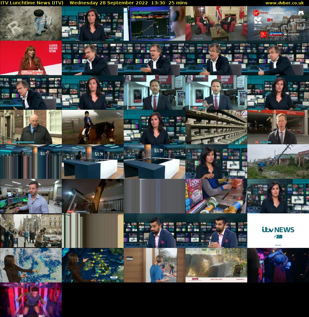 ITV Lunchtime News (ITV) Wednesday 28 September 2022 13:30 - 13:55