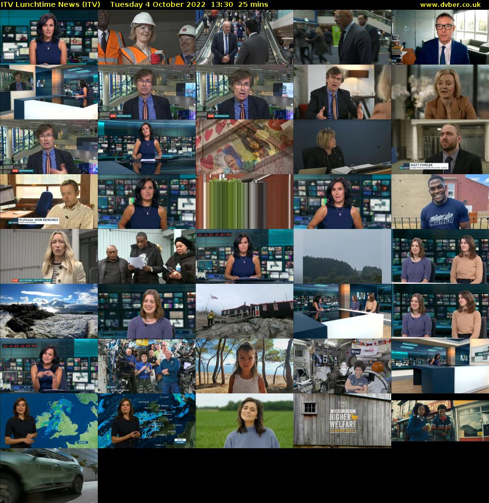 ITV Lunchtime News (ITV) Tuesday 4 October 2022 13:30 - 13:55