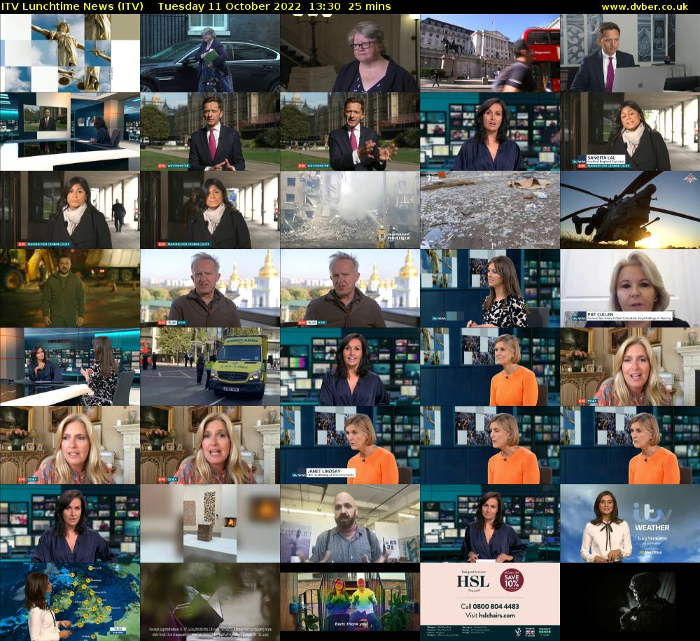 ITV Lunchtime News (ITV) Tuesday 11 October 2022 13:30 - 13:55