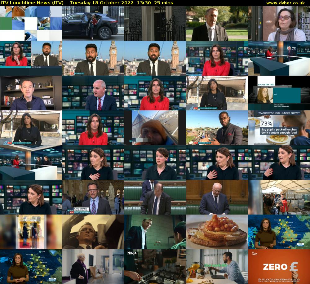 ITV Lunchtime News (ITV) Tuesday 18 October 2022 13:30 - 13:55