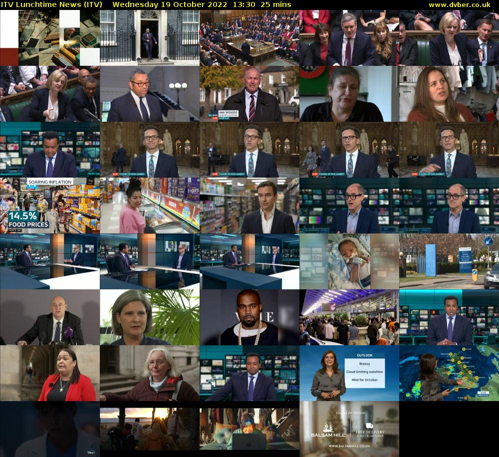 ITV Lunchtime News (ITV) Wednesday 19 October 2022 13:30 - 13:55