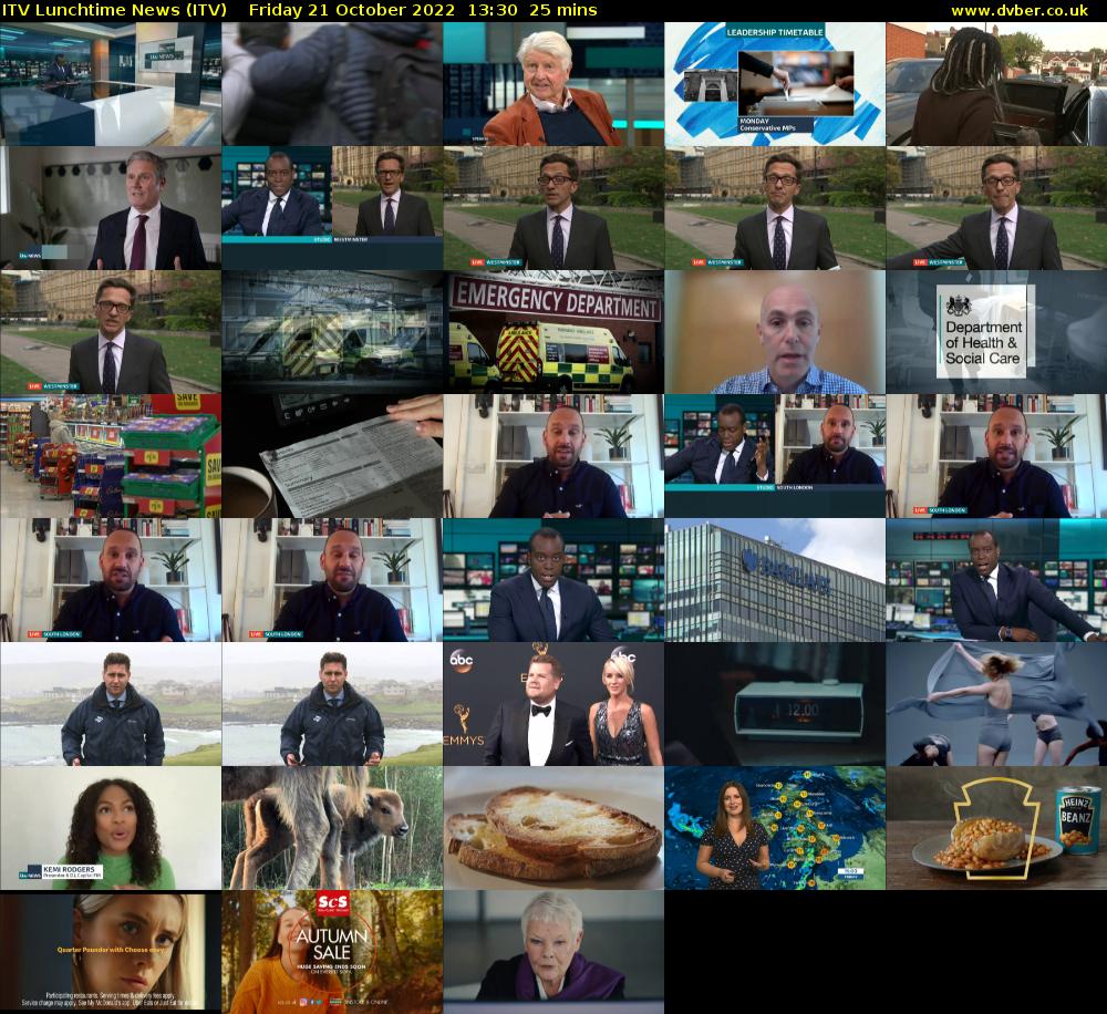 ITV Lunchtime News (ITV) Friday 21 October 2022 13:30 - 13:55