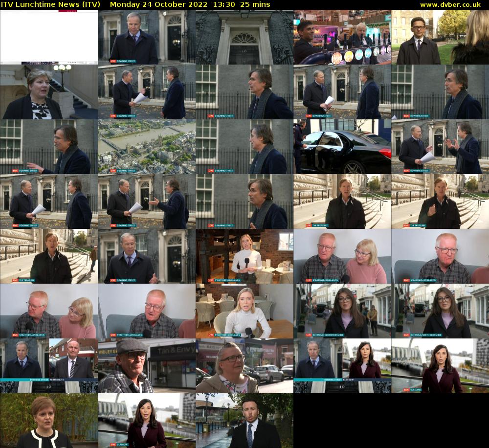 ITV Lunchtime News (ITV) Monday 24 October 2022 13:30 - 13:55