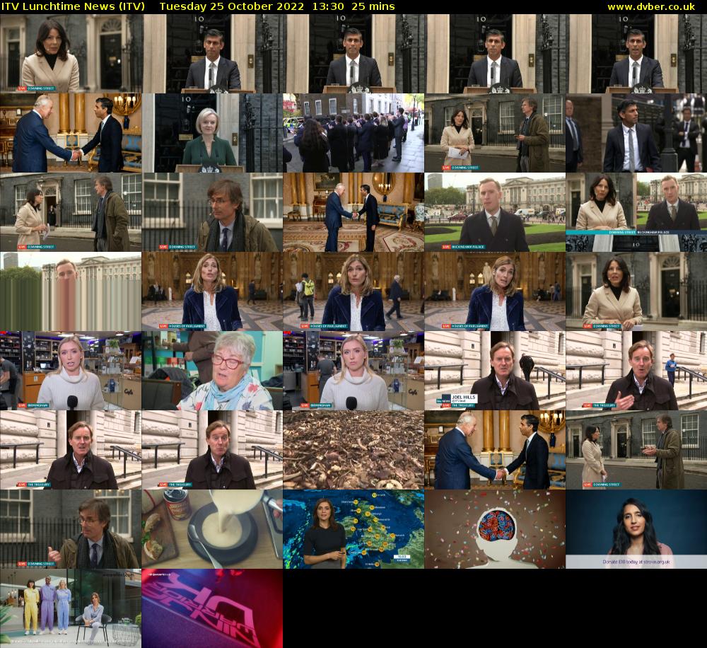 ITV Lunchtime News (ITV) Tuesday 25 October 2022 13:30 - 13:55
