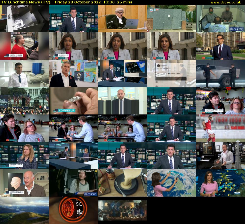 ITV Lunchtime News (ITV) Friday 28 October 2022 13:30 - 13:55
