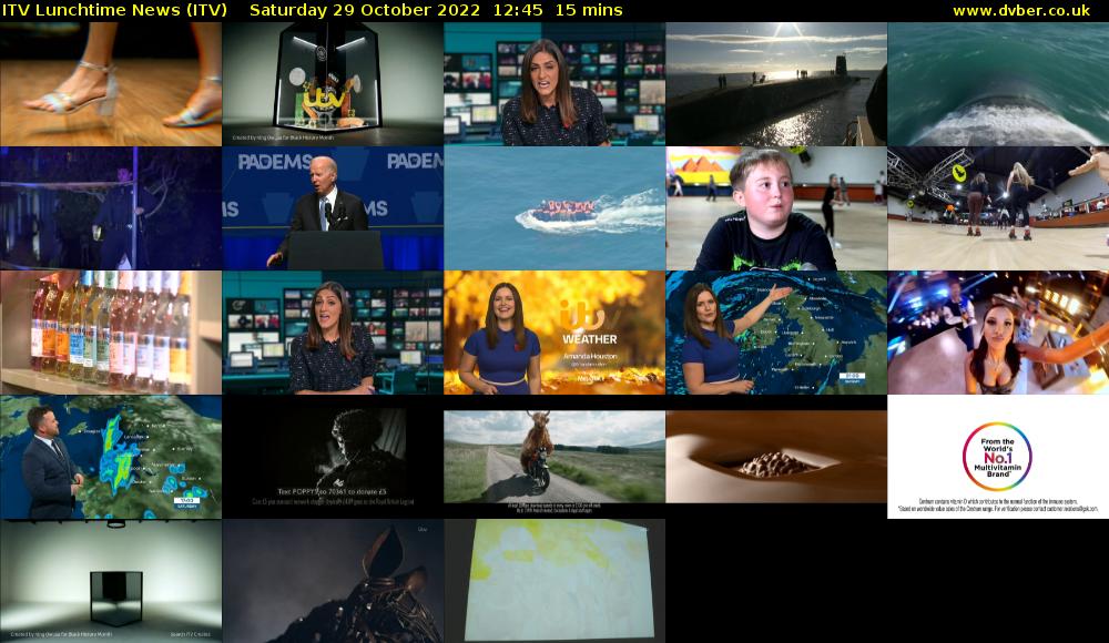 ITV Lunchtime News (ITV) Saturday 29 October 2022 12:45 - 13:00