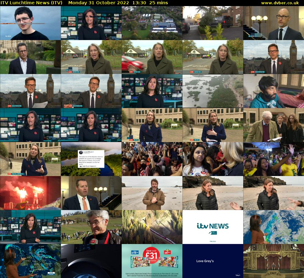 ITV Lunchtime News (ITV) Monday 31 October 2022 13:30 - 13:55