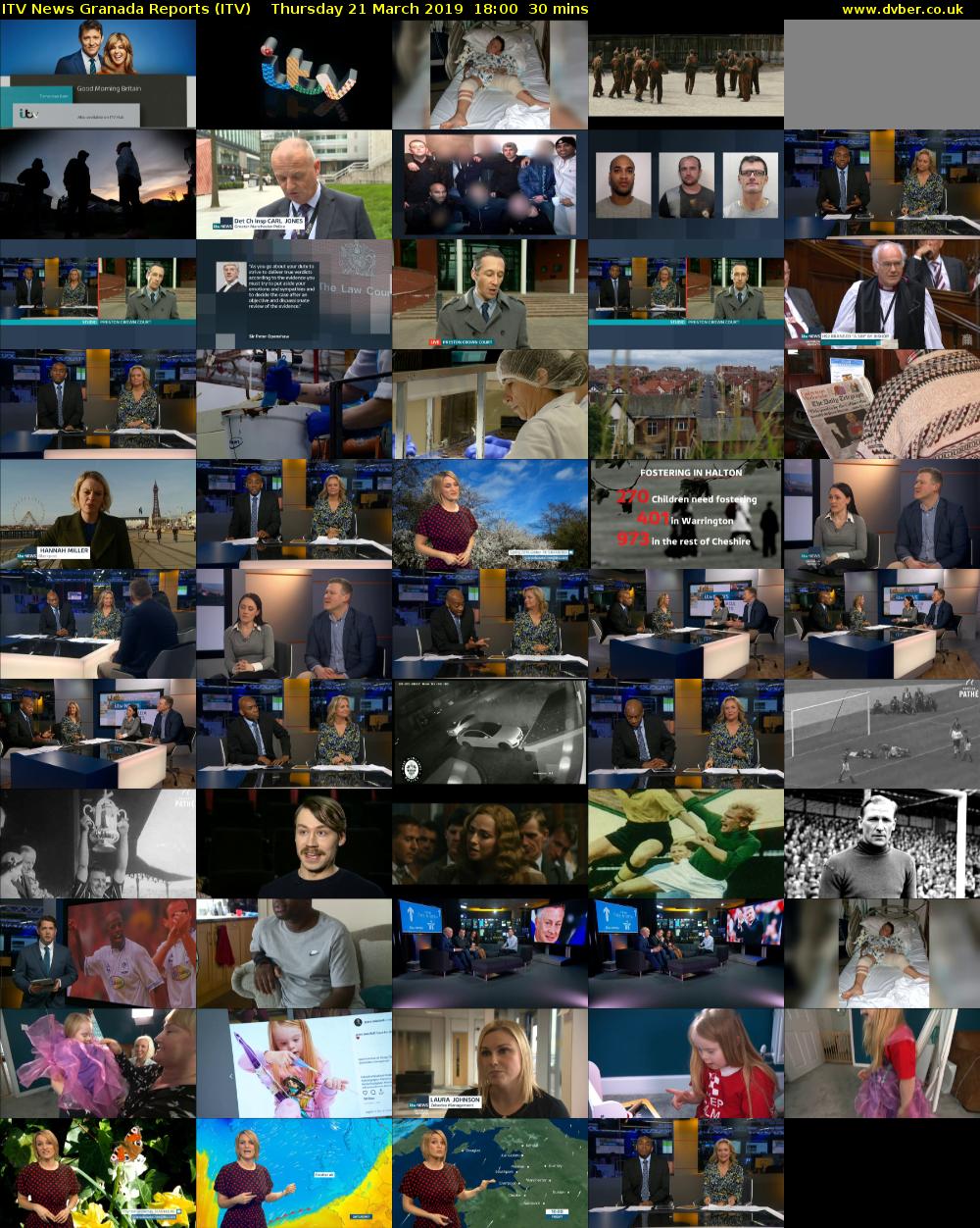 ITV News Granada Reports (ITV) Thursday 21 March 2019 18:00 - 18:30