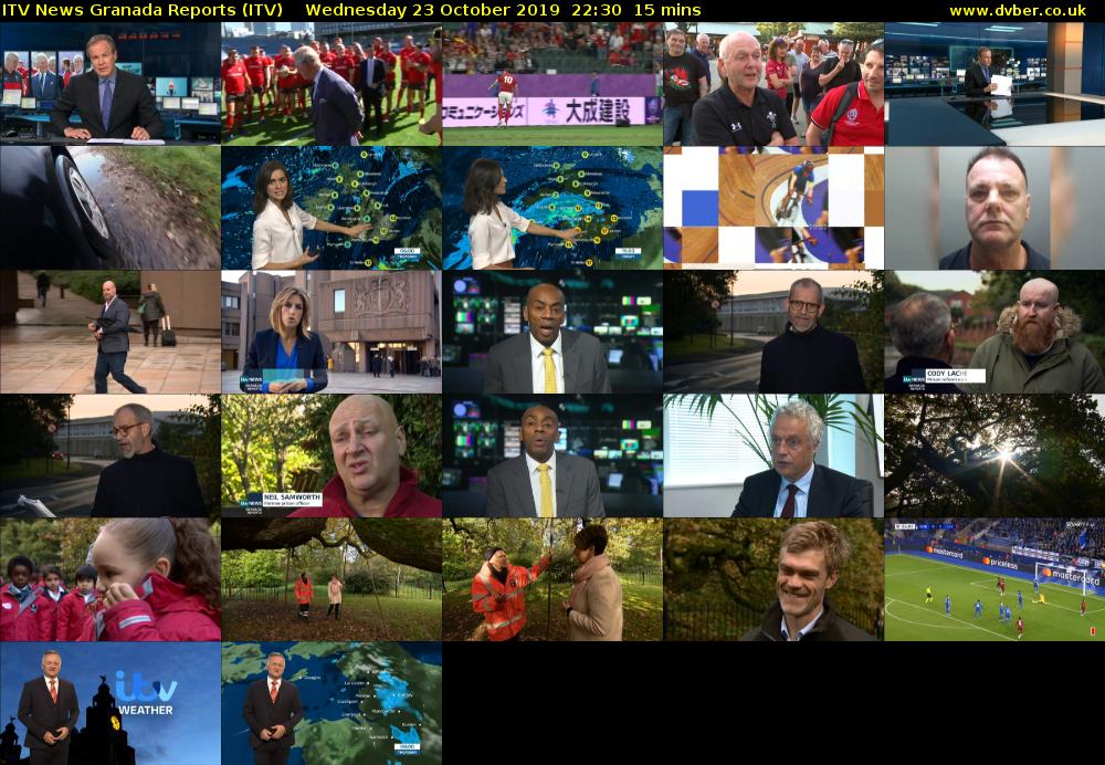 ITV News Granada Reports (ITV) Wednesday 23 October 2019 22:30 - 22:45