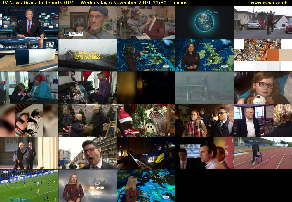 ITV News Granada Reports (ITV) Wednesday 6 November 2019 22:30 - 22:45