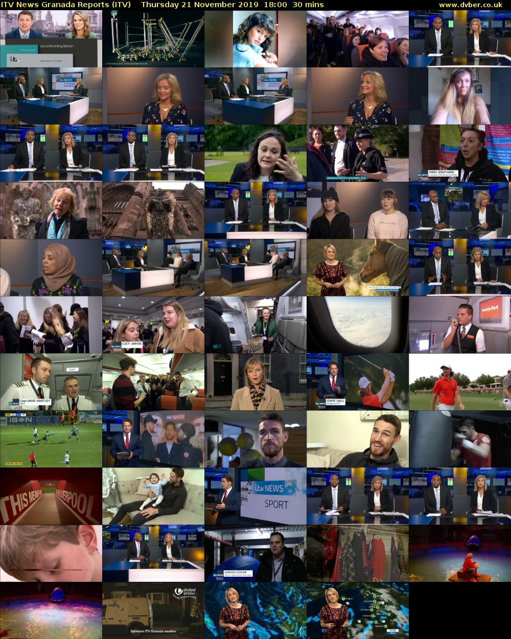 ITV News Granada Reports (ITV) Thursday 21 November 2019 18:00 - 18:30