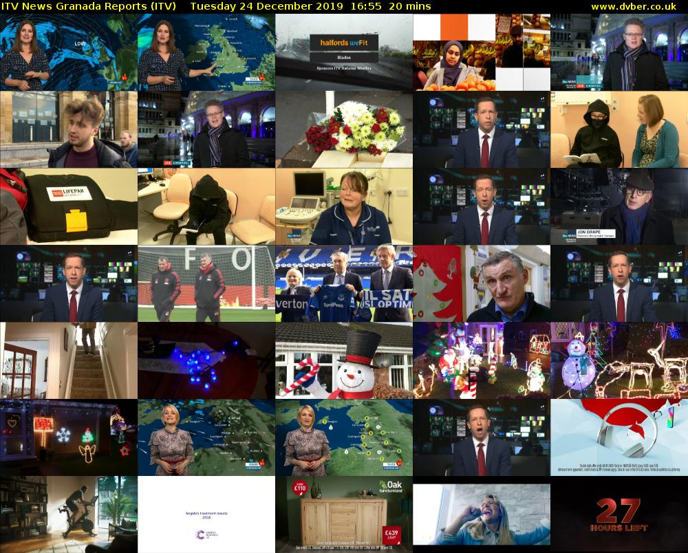 ITV News Granada Reports (ITV) Tuesday 24 December 2019 16:55 - 17:15