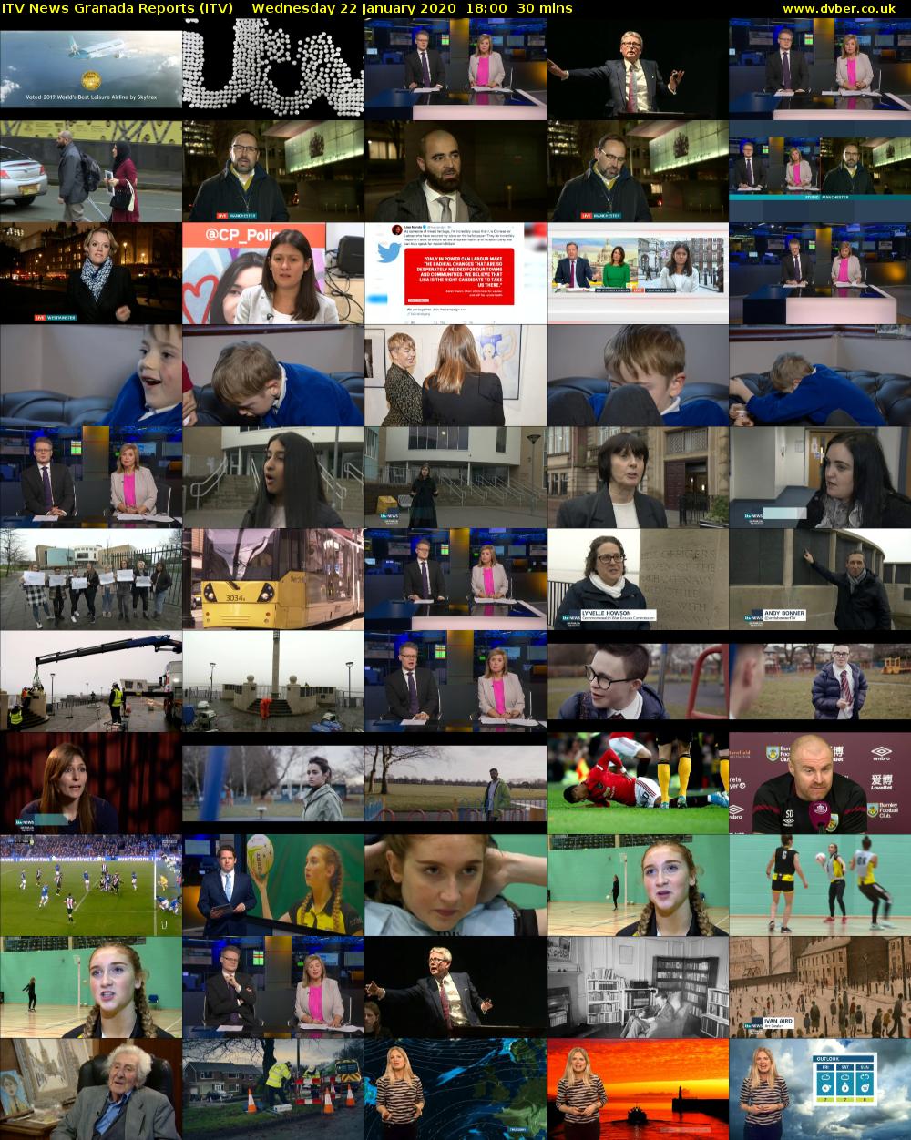 ITV News Granada Reports (ITV) Wednesday 22 January 2020 18:00 - 18:30