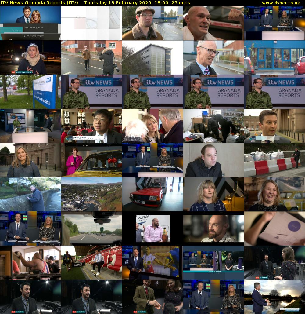 ITV News Granada Reports (ITV) Thursday 13 February 2020 18:00 - 18:25