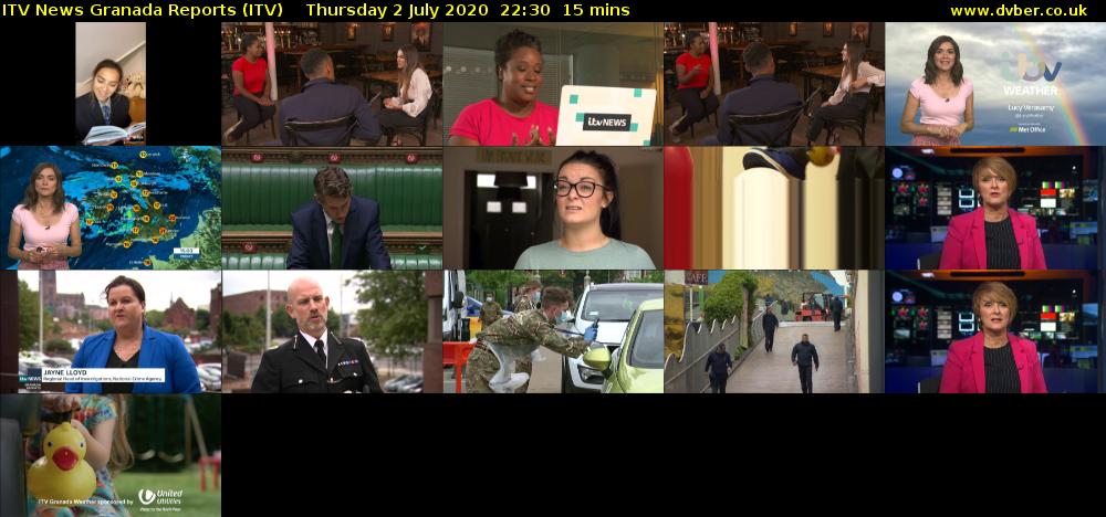 ITV News Granada Reports (ITV) Thursday 2 July 2020 22:30 - 22:45