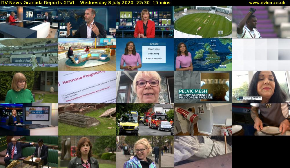 ITV News Granada Reports (ITV) Wednesday 8 July 2020 22:30 - 22:45