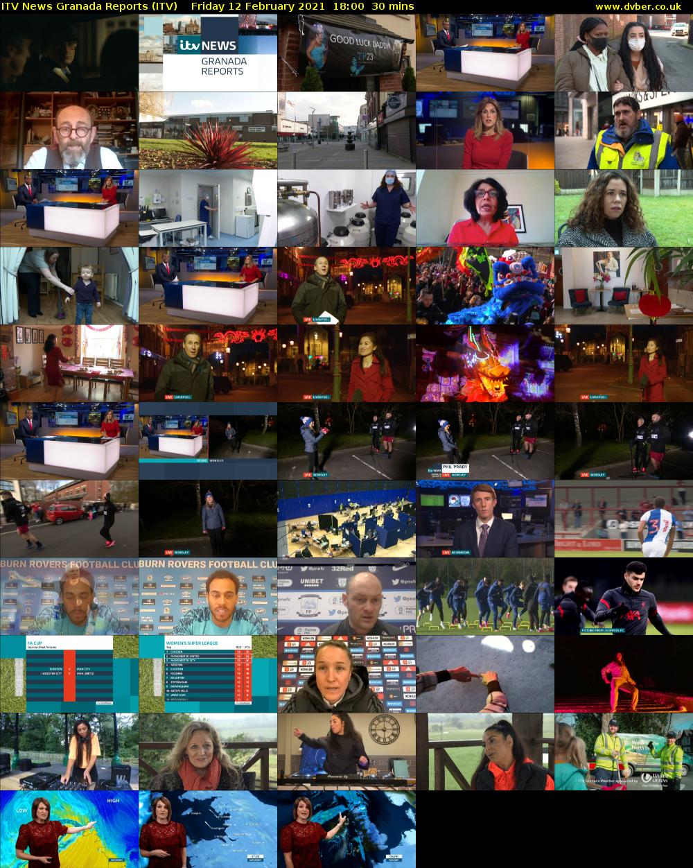 ITV News Granada Reports (ITV) Friday 12 February 2021 18:00 - 18:30
