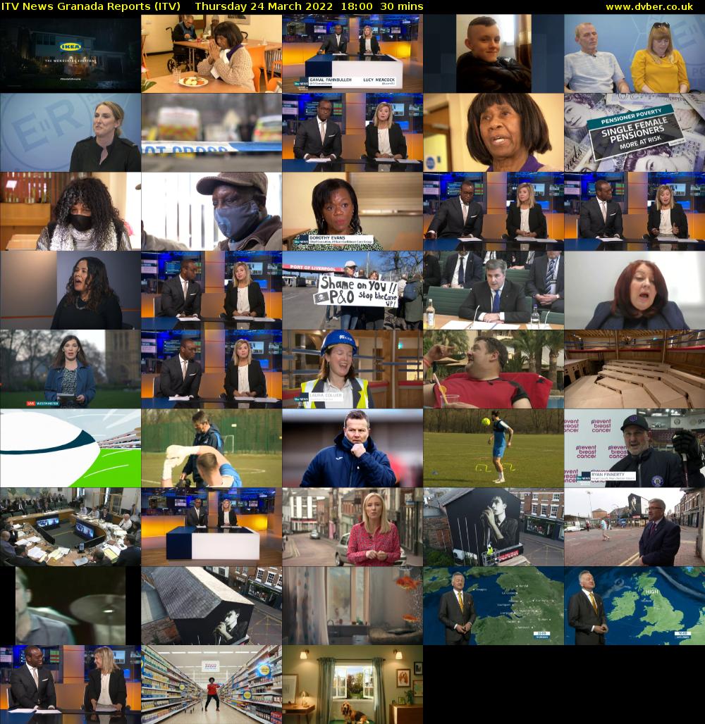 ITV News Granada Reports (ITV) Thursday 24 March 2022 18:00 - 18:30