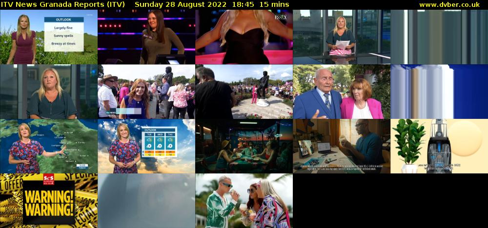ITV News Granada Reports (ITV) Sunday 28 August 2022 18:45 - 19:00