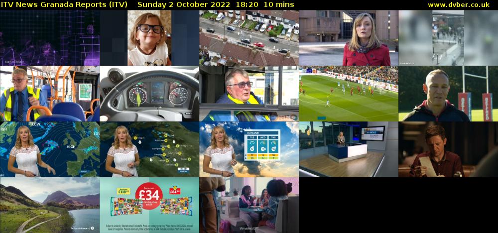 ITV News Granada Reports (ITV) Sunday 2 October 2022 18:20 - 18:30