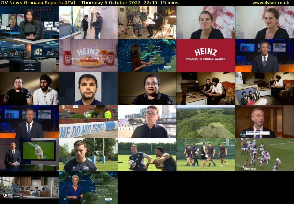 ITV News Granada Reports (ITV) Thursday 6 October 2022 22:45 - 23:00