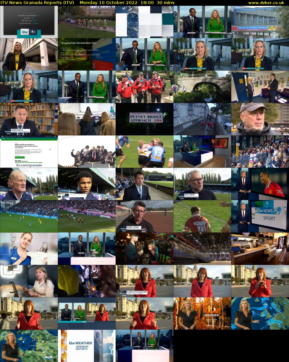 ITV News Granada Reports (ITV) Monday 10 October 2022 18:00 - 18:30
