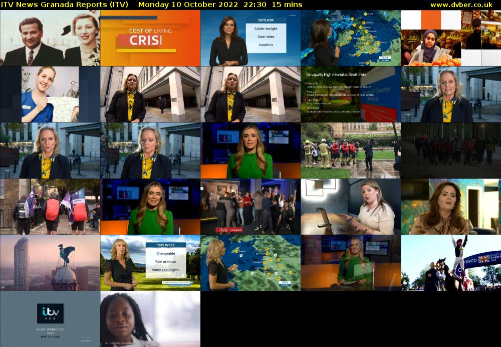 ITV News Granada Reports (ITV) Monday 10 October 2022 22:30 - 22:45