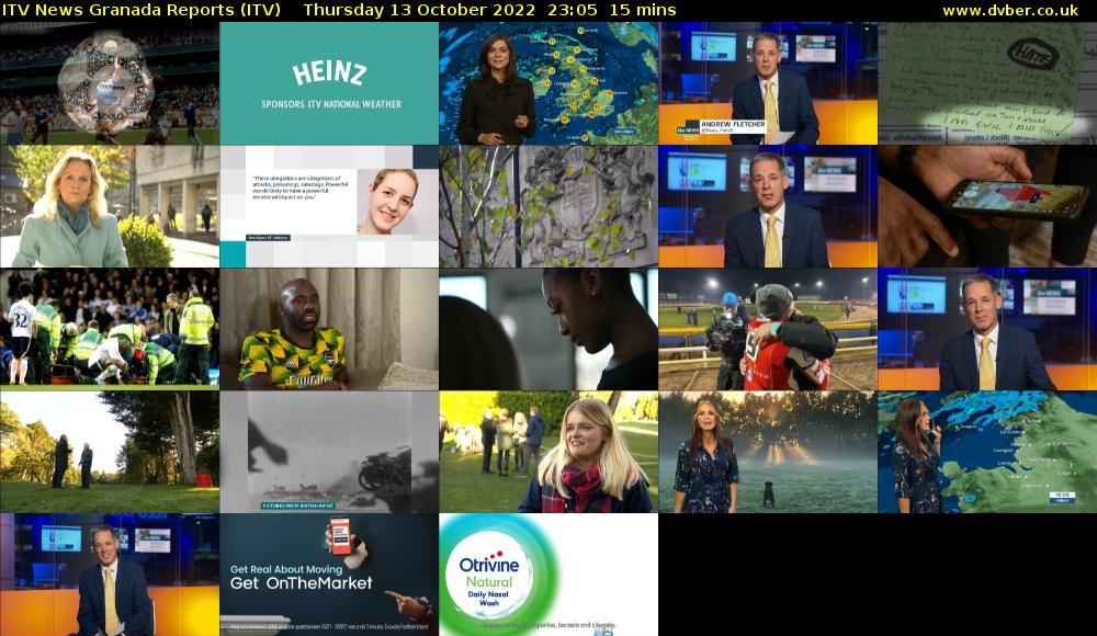 ITV News Granada Reports (ITV) Thursday 13 October 2022 23:05 - 23:20