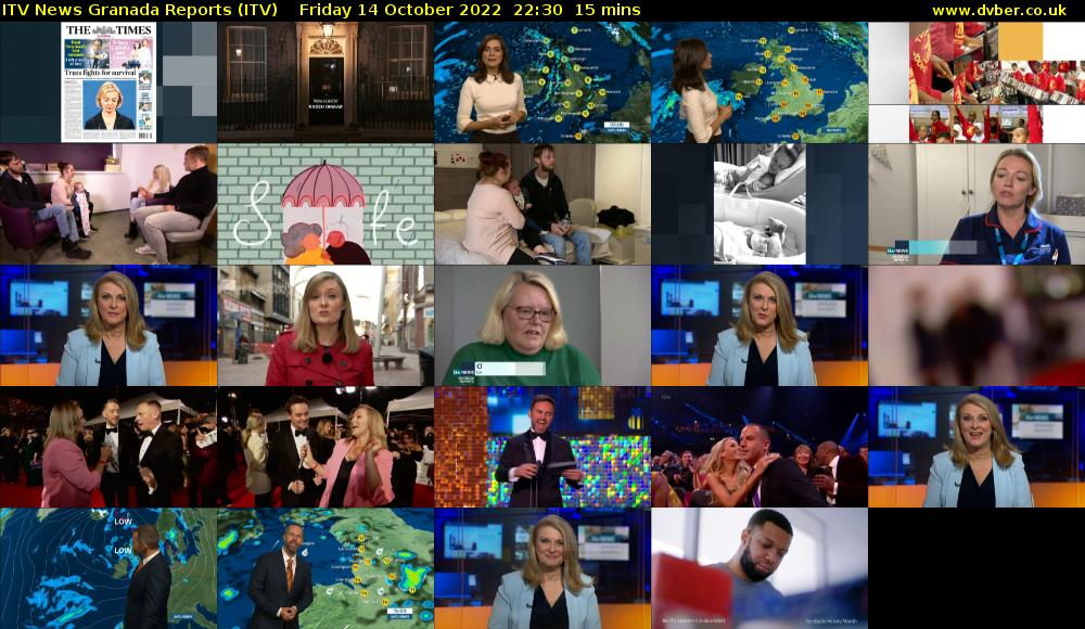 ITV News Granada Reports (ITV) Friday 14 October 2022 22:30 - 22:45