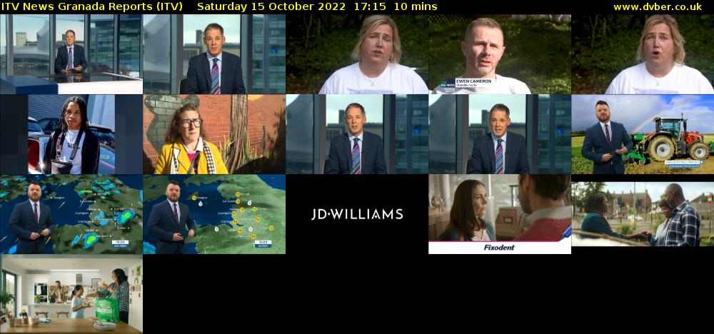 ITV News Granada Reports (ITV) Saturday 15 October 2022 17:15 - 17:25