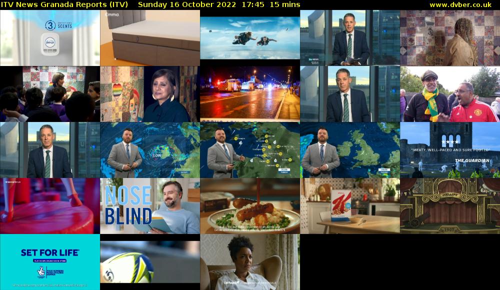 ITV News Granada Reports (ITV) Sunday 16 October 2022 17:45 - 18:00