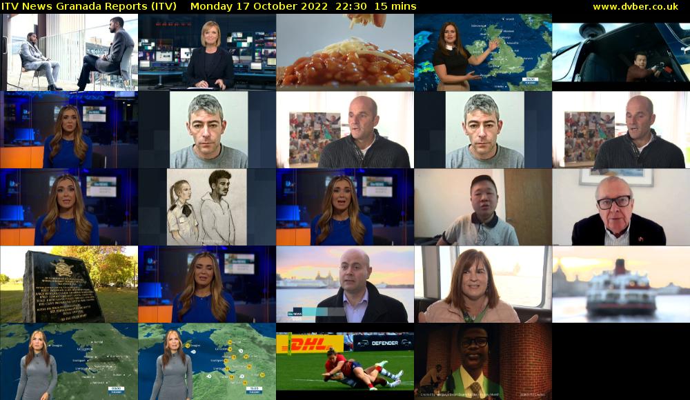 ITV News Granada Reports (ITV) Monday 17 October 2022 22:30 - 22:45
