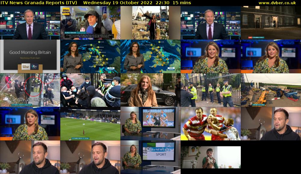 ITV News Granada Reports (ITV) Wednesday 19 October 2022 22:30 - 22:45