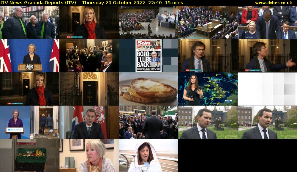 ITV News Granada Reports (ITV) Thursday 20 October 2022 22:40 - 22:55