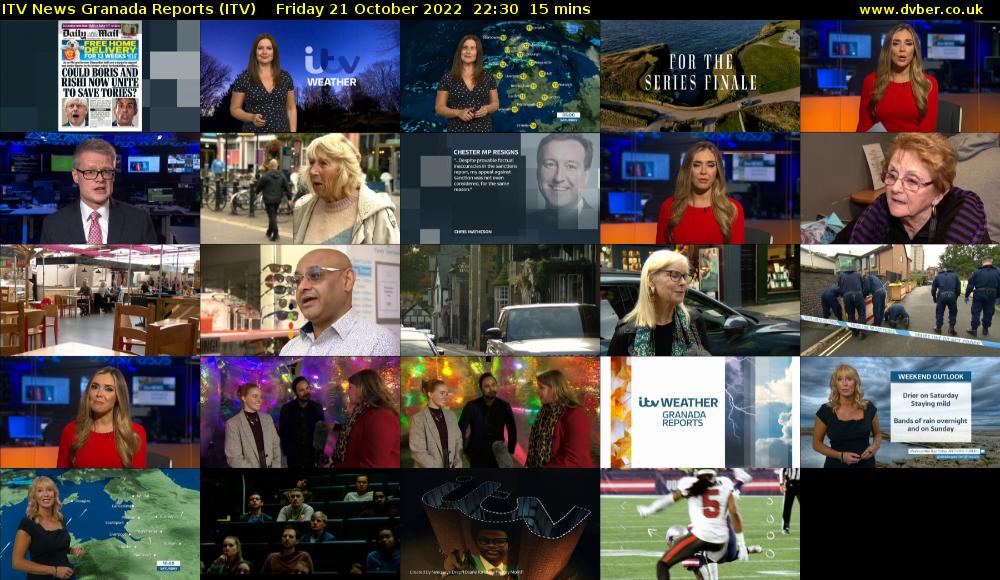 ITV News Granada Reports (ITV) Friday 21 October 2022 22:30 - 22:45