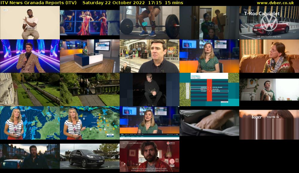 ITV News Granada Reports (ITV) Saturday 22 October 2022 17:15 - 17:30