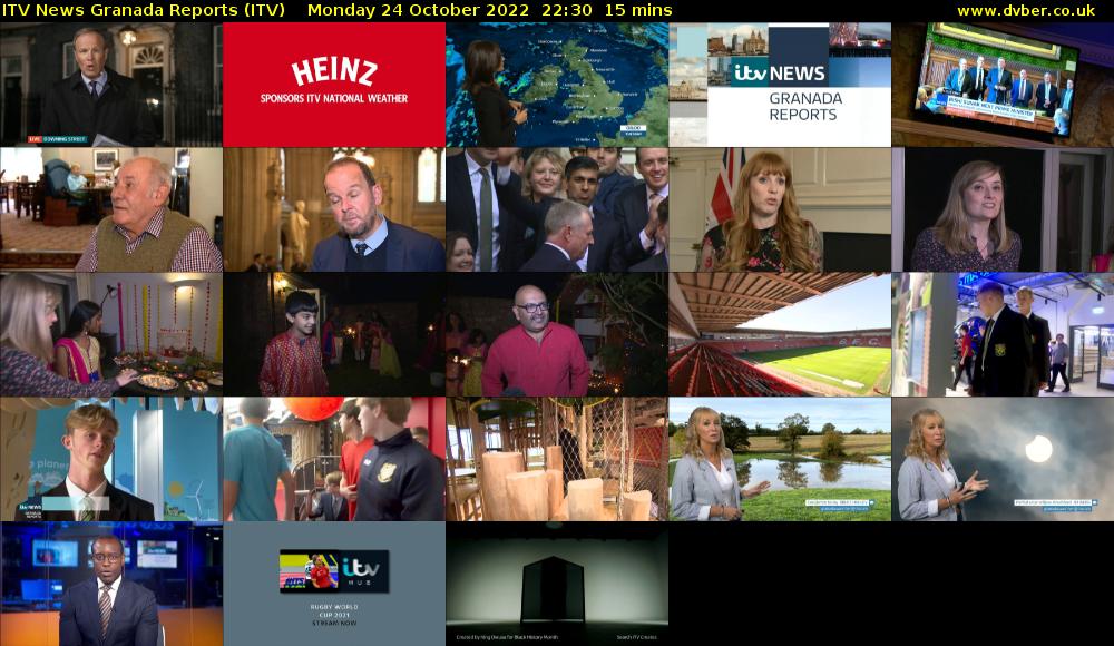 ITV News Granada Reports (ITV) Monday 24 October 2022 22:30 - 22:45