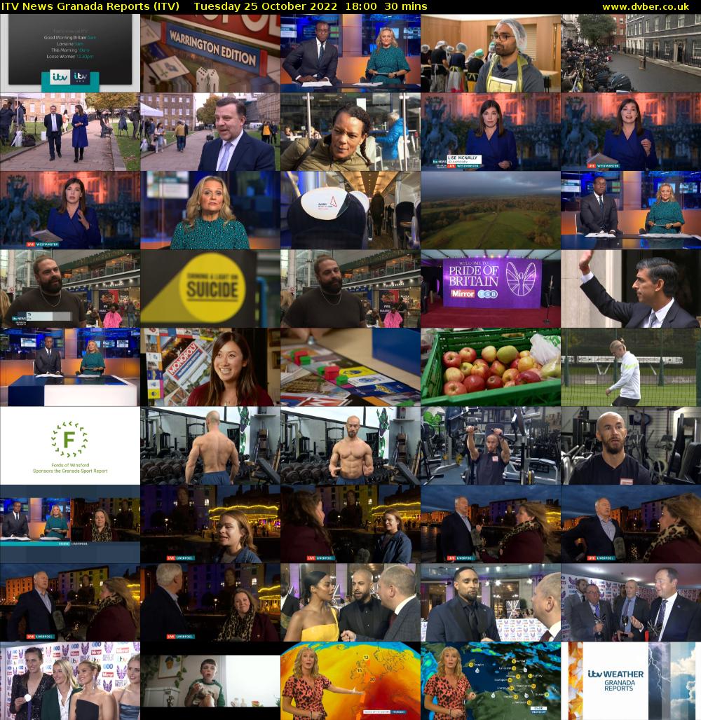 ITV News Granada Reports (ITV) Tuesday 25 October 2022 18:00 - 18:30