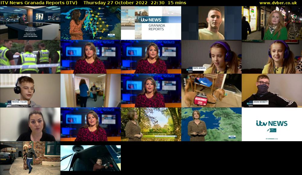 ITV News Granada Reports (ITV) Thursday 27 October 2022 22:30 - 22:45