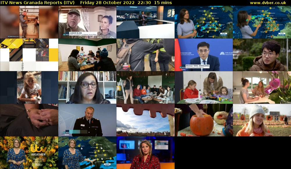 ITV News Granada Reports (ITV) Friday 28 October 2022 22:30 - 22:45