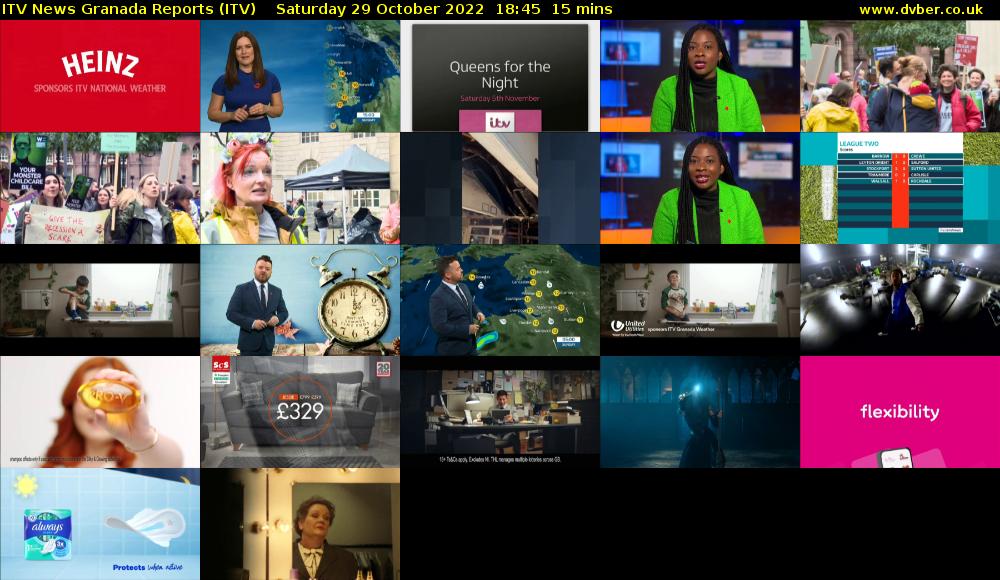 ITV News Granada Reports (ITV) Saturday 29 October 2022 18:45 - 19:00