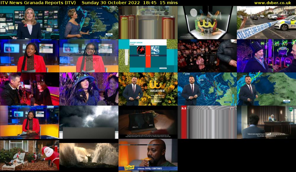 ITV News Granada Reports (ITV) Sunday 30 October 2022 18:45 - 19:00