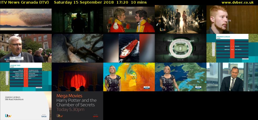 ITV News Granada (ITV) Saturday 15 September 2018 17:20 - 17:30