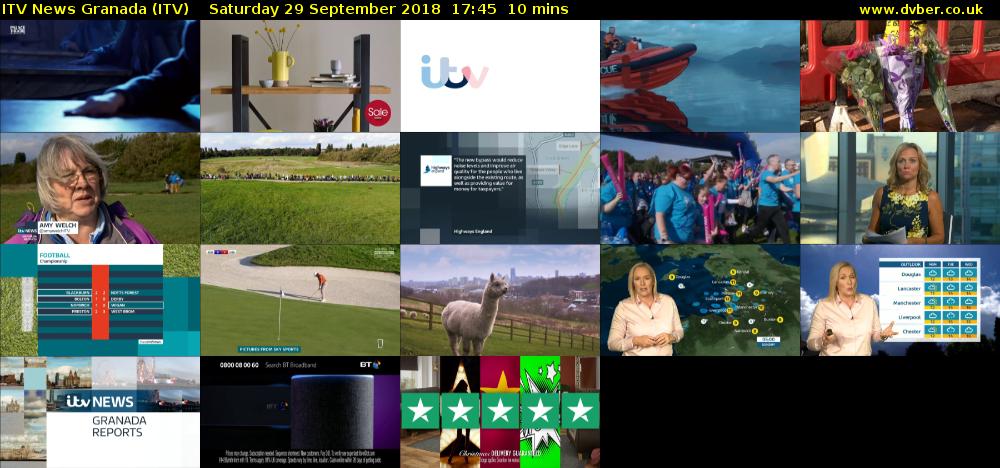 ITV News Granada (ITV) Saturday 29 September 2018 17:45 - 17:55